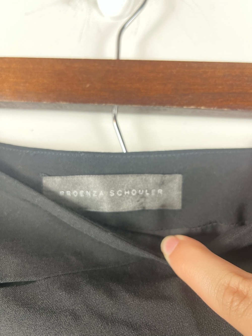 Proenza Schoule wool silk blend black asymmetrical handkerchief hem skirt size 6 - Picture 7 of 11